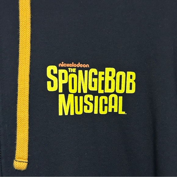 Nickelodeon SpongeBob Musical Hoodie Adult Medium Black Yellow Gary Snail Design - Picture 4 of 7